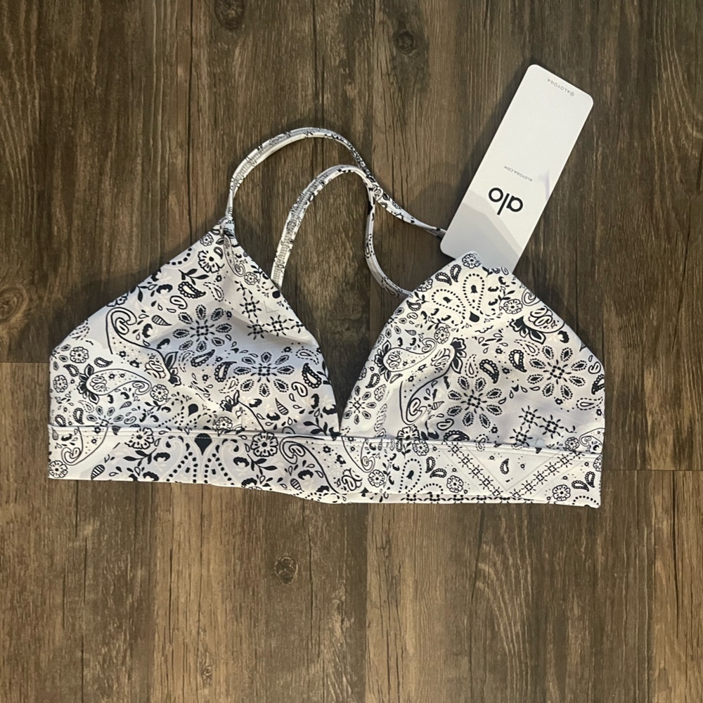ALO Yoga Bandana Print Shorts - Black and White